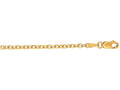 Finejewelers 14 Kt Yellow Gold 16 Inch 2.3mm Bright Cut Cable Link Chain Necklace With Lobster Clasp