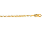 Finejewelers 14 Kt Yellow Gold 16 Inch 2.3mm Bright Cut Cable Link Chain Necklace With Lobster Clasp