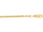 Finejewelers 14 Kt Yellow Gold 18 Inch 3.1mm Bright Cut Cable Link Chain Necklace With Lobster Clasp
