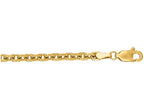 Finejewelers 14 Kt Yellow Gold 18 Inch 4.0mm Bright Cut Cable Link Chain Necklace With Lobster Clasp