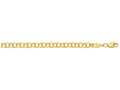 Finejewelers 14 Kt Yellow Gold 6 Inch Bright Cut Double Link Charm Bracelet With Lobster Clasp