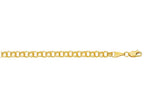 Finejewelers 14 Kt Yellow Gold 6 Inch Bright Cut Double Link Charm Bracelet With Lobster Clasp