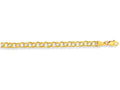 Finejewelers 14 Kt Yellow Gold 7.25 Inch Bright Cut Lite Charm Bracelet With Lobster Clasp
