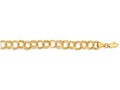 Finejewelers 14 Kt Yellow Gold 7.25 Inch Bright Cut Lite Charm Bracelet With Lobster Clasp
