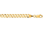 Finejewelers 14 Kt Yellow Gold 8.5 Inch 4.7mm Bright Cut Comfort Curb Bracelet Chain With Lobster Clasp