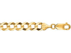 Finejewelers 14 Kt Yellow Gold 8.50 Inch 7.0mm Bright Cut Comfort Curb Bracelet Chain With Lobster Clasp