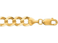 Finejewelers 14 Kt Yellow Gold 8.50 Inch 10.0mm Bright Cut Comfort Curb Bracelet Chain With Lobster Clasp