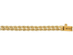 Finejewelers 14 Kt Yellow Gold 7 Inch 4.0mm Bright Cut Multi Line Rope Bracelet Chain With Box Catch Clasp