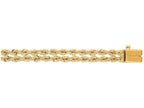 Finejewelers 14 Kt Yellow Gold 7 Inch 5.0mm Bright Cut Multi Line Rope Bracelet Chain With Box Catch Clasp