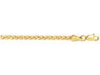 Finejewelers 14 Kt Yellow Gold 7.5 Inch 2.7mm Bright Cut Lite Franco Bracelet With Lobster Clasp