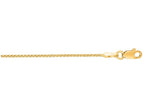 Finejewelers 14 Kt Yellow Gold 16 Inch 1.1mm Round Bright Cut Wheat Chain Necklace With Lobster Clasp