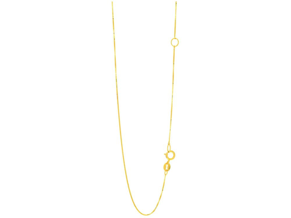 Finejewelers 14 Kt Yellow Gold 18 Inch 0.6mm Classic Box Chain Necklace Spring Ring Clasp Extender At 16 Inch
