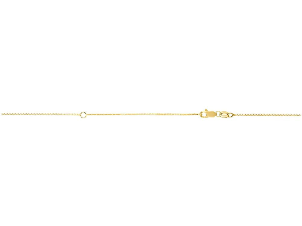 Finejewelers 14 Kt Yellow Gold 18 Inch 0.7mm Extendable Classic Box Chain Necklace With Spring Ring Clasp