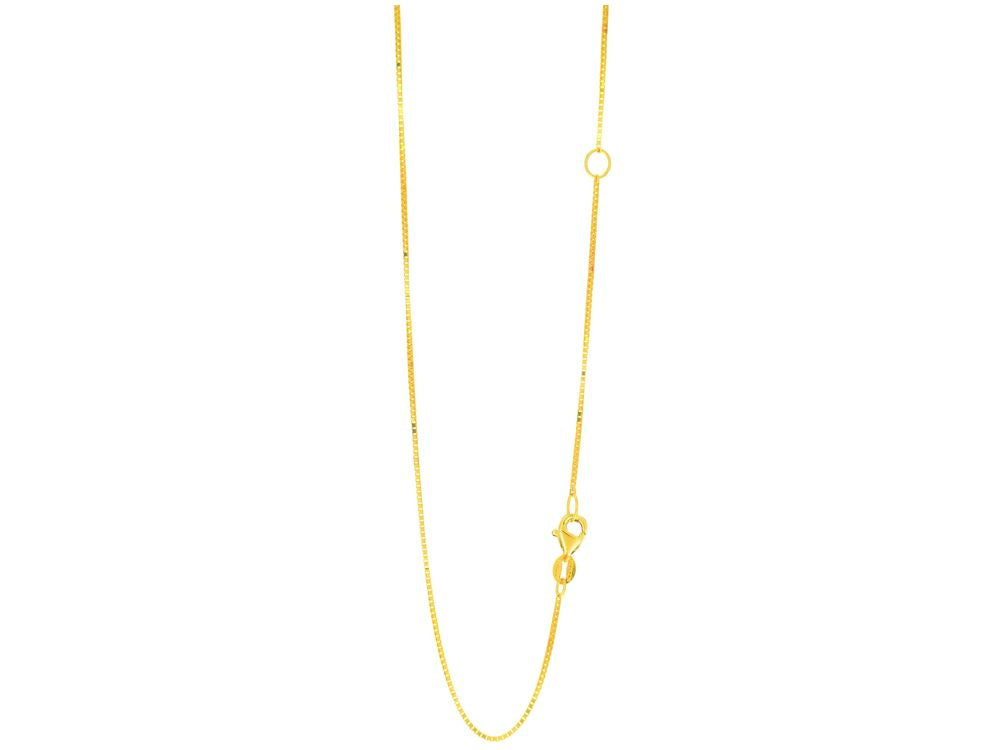 Finejewelers 14 Kt Yellow Gold 18 Inch 0.8mm Classic Box Chain Necklace Lobster Clasp Extender At 16 Inch