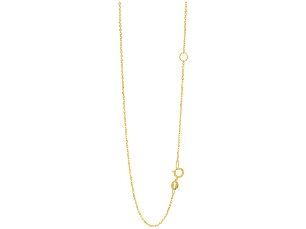 Finejewelers 14 Kt Yellow Gold 18 Inch 1.1mm Classic Cable Chain Necklace Spring Ring Clasp Extende
