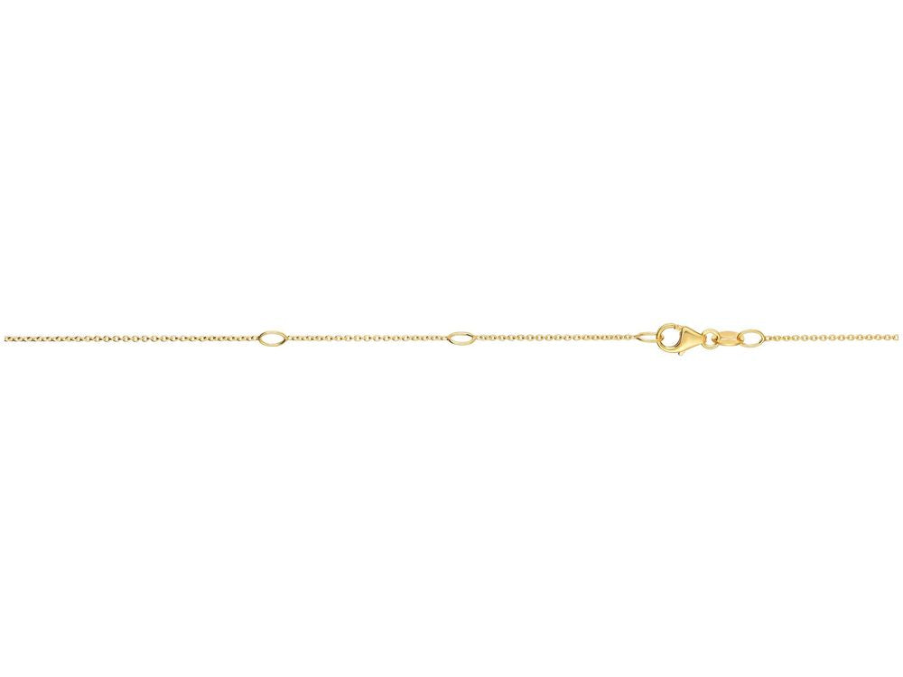 Finejewelers 14 Kt Yellow Gold 18 Inch 0.5mm Extenders At 16 Inch and 17 Inch Round Cable Chain Necklace