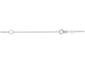 Finejewelers 14 Kt White Gold 18 Inch Extendable 1.5mm Round Cable Chain Necklace Ext.at 16 Inch Lobster Clasp