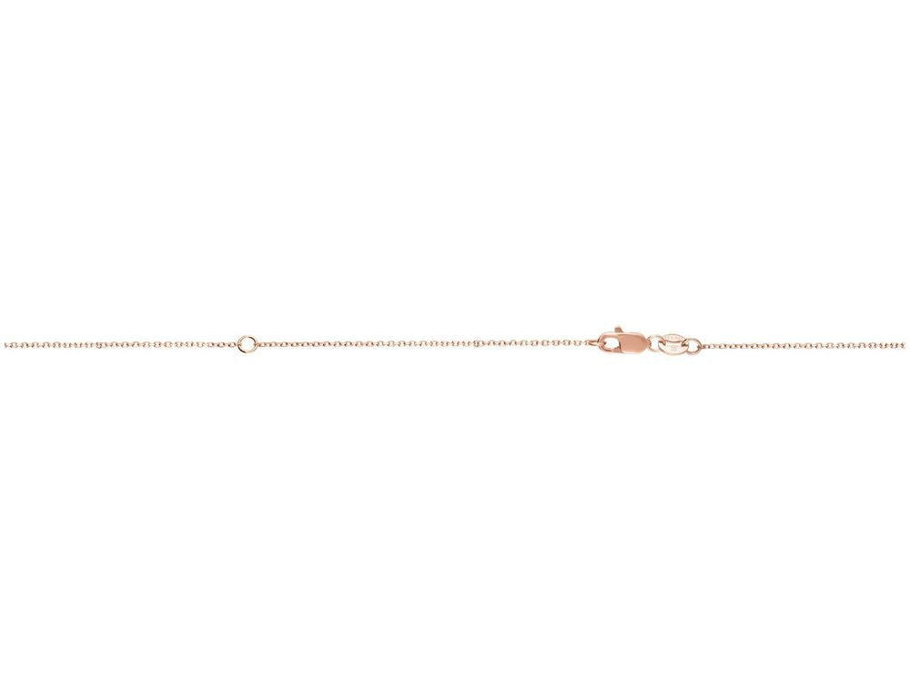 Finejewelers 14 Kt Rose Gold 18 Inch Pink 0.9mm Extendable Classic Cable Chain Necklace Lobster Clasp
