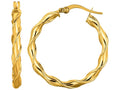 Finejewelers 14 Kt Yellow Gold 25mm Round Type Twisted Hoop Earring