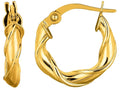 Finejewelers 14 Kt Yellow Gold 10mm Round Type Twisted Hoop Earring