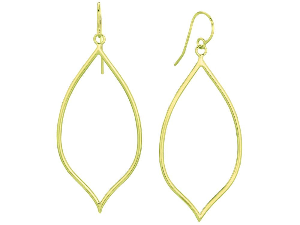 Finejewelers 14 Kt Yellow Gold Pear Shape Freeform Drop Earring