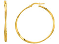 Finejewelers 14 Kt Yellow Gold Squaretube Twisted Hoop Earring