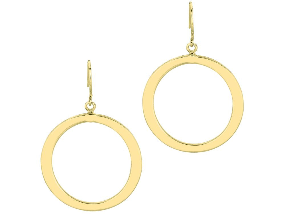 Finejewelers 14 Kt Yellow Gold Small Ring Freeform Drop Earring