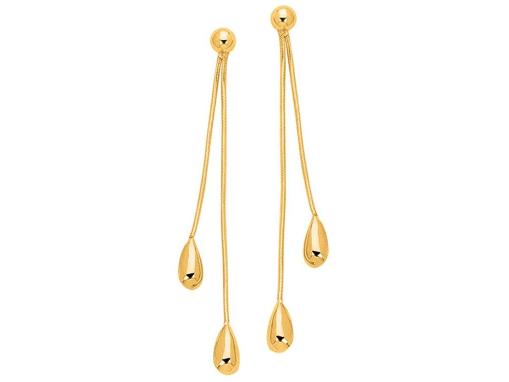 Finejewelers 14 Kt Yellow Gold Dangle Pebble Earring Fashion Dangle Earring