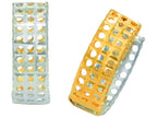 Finejewelers 14 Kt Two Tone Gold 4.75mm Bright Cut Small Mesh Snuggable Like Earring