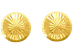 Finejewelers 14 Kt Yellow Gold 6.0mm Bright Cut Stud Earring