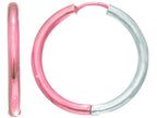Finejewelers 14 Kt White Gold 2.5x20mm Half Half Hoop Earring