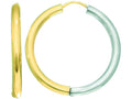 Finejewelers 14 Kt Two Tone Gold 2.5x20mm All Two Tone Round Hoop Earring