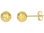 Finejewelers 14 Kt Yellow Gold 7.0m Bright Cut Ball Earring On Post With Butterfly Clasp