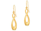 Finejewelers 14 Kt Yellow Gold 7.9x35.0 Long Infinity Drop Earring With Inch J Inch Hook