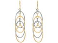 Finejewelers 14 Kt Two Tone Gold 11.4x45.0mm Ut 4-drop Open Oval Two Tone Drop Earring Inch J Inch Hook