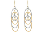 Finejewelers 14 Kt Two Tone Gold 11.4x45.0mm Ut 4-drop Open Oval Two Tone Drop Earring Inch J Inch Hook