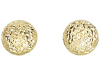 Finejewelers 14 Kt Yellow Gold 11.0mm Bright Cut Round Puffed Post Earring