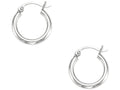 Finejewelers 14 Kt White Gold 2x15mm Round Tube Hoop Earring
