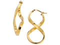 Finejewelers 14 Kt Yellow Gold Twisted Oval Shape Freeform Hoop Earring