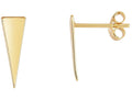 Finejewelers 14 Kt Yellow Gold 14x5mm 3 Point Long Triangl E Stud Earring