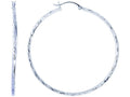 Finejewelers 14 Kt White Gold Bright Cut Large 45mm Design Hoop Earring