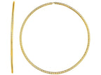 Finejewelers 14 Kt Yellow Gold 1.2x40mm Bright Cut Round Tube Hoop Fancy Earring With Slide Clasp