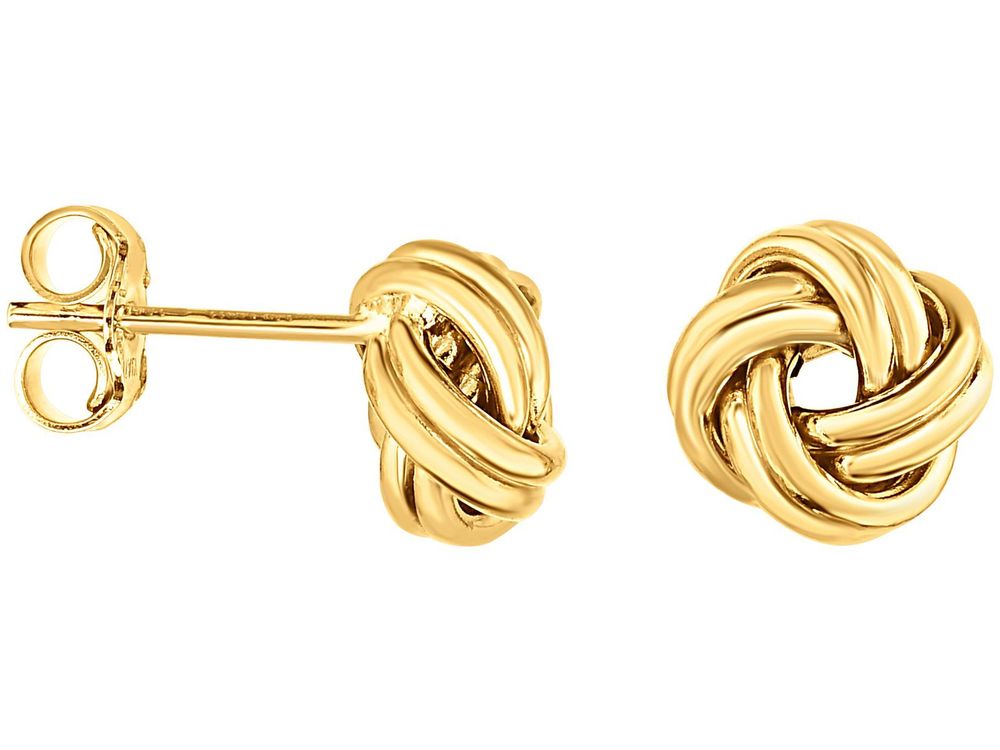 Finejewelers 14 Kt Yellow Gold Fancy Post Love Knot Earring