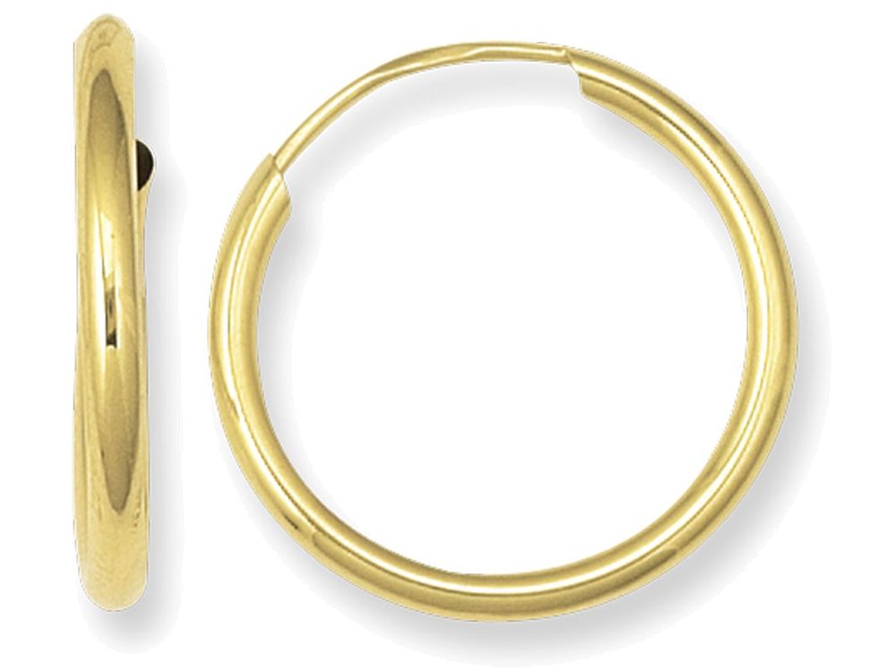 Finejewelers 14 Kt Yellow Gold Round Endless Hoop Earring