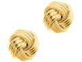 Finejewelers 14 Kt Yellow Gold Textured 3 Row Large Love Knot Earring
