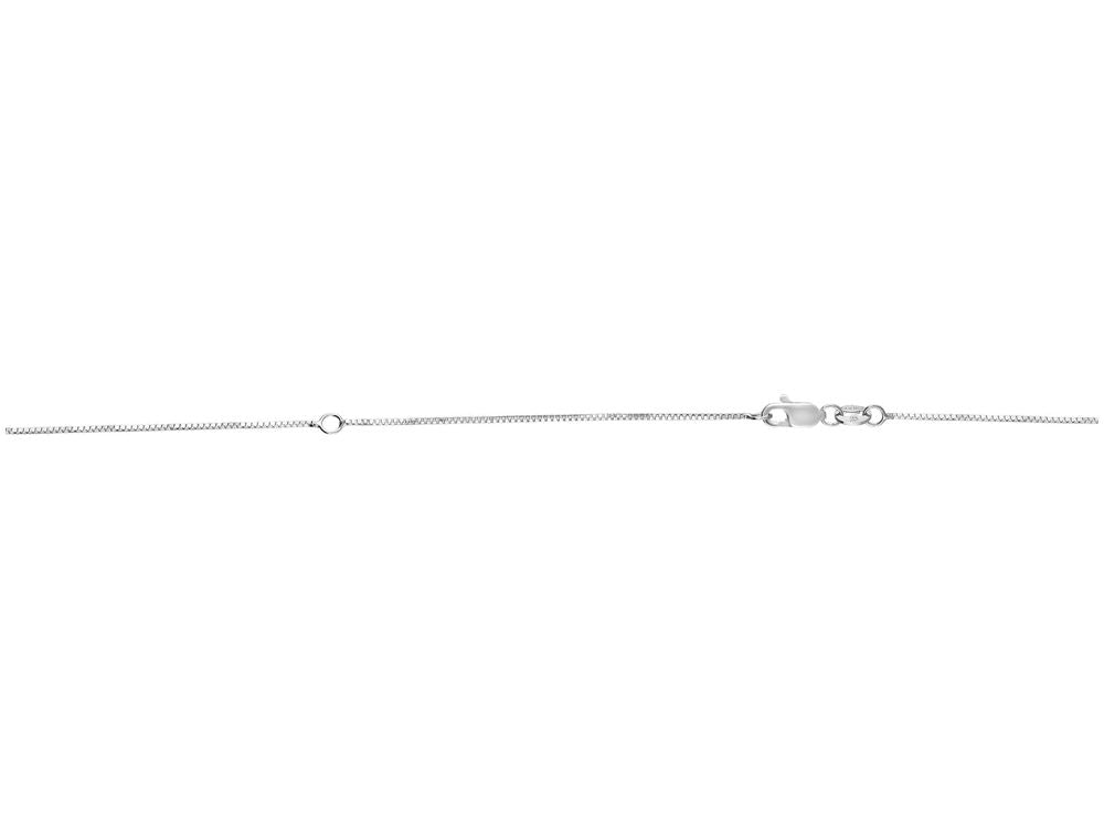 Finejewelers 14 Kt White Gold 18 Inch 0.7mm Extendable Classic Box Chain Necklace With Spring Ring Clasp