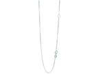 Finejewelers 14 Kt White Gold 18 Inch 0.8mm Classic Box Chain Necklace Lobster Clasp Extender At 16 Inch