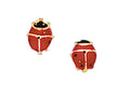 Finejewelers 14 Kt Yellow Gold Red Black Ladybug Post Earrings
