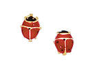 Finejewelers 14 Kt Yellow Gold Red Black Ladybug Post Earrings
