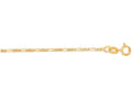 Finejewelers 14 Kt Yellow Gold 10 Inch 1.3mm Alternate 31 Classic Figaro Chain Spring Ring Clasp